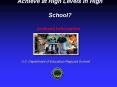 How Can Youth with Disabilities Achieve at High Levels in High School? PowerPoint PPT Presentation