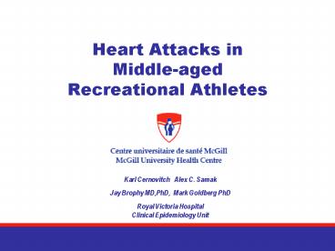 Heart Attacks in Middle-aged Recreational Athletes