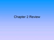 Chapter 2 Review