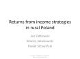 Returns from income strategies in rural Poland PowerPoint PPT Presentation