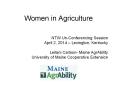 Women in Agriculture PowerPoint PPT Presentation