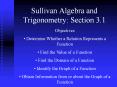 Sullivan Algebra and Trigonometry: Section 3.1 PowerPoint PPT Presentation