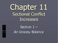 Chapter 11 Sectional Conflict Increases PowerPoint PPT Presentation