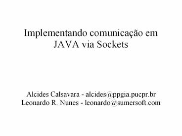 Implementando comunica