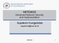 NETE4630 Advanced Network Security and Implementation PowerPoint PPT Presentation