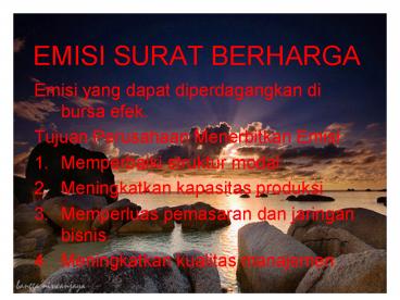 EMISI SURAT BERHARGA