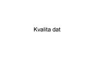 Kvalita dat