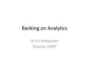 Banking on Analytics