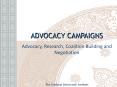 ADVOCACY CAMPAIGNS PowerPoint PPT Presentation