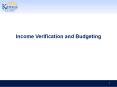 Income Verification and Budgeting PowerPoint PPT Presentation