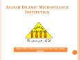 Asasah Islamic Microfinance Institution PowerPoint PPT Presentation