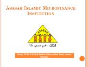 Asasah Islamic Microfinance Institution