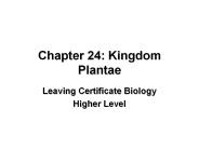 Chapter 24: Kingdom Plantae