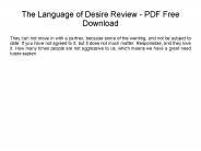 The Language of Desire Review - PDF Free Download