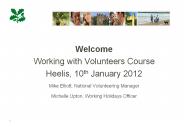Working with Volunteers Course