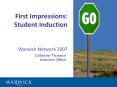 First Impressions: Student Induction PowerPoint PPT Presentation