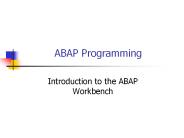 ABAP Programming