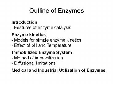Outline of Enzymes