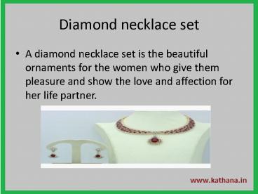 Diamond Necklace Set
