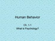 Human Behavior