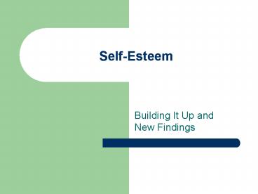 Self-Esteem