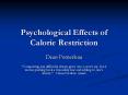 Psychological Effects of Calorie Restriction PowerPoint PPT Presentation