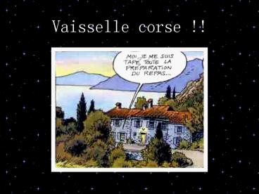 Vaisselle corse !!