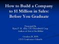How to Build a Company to $1 Million in Sales: Before You Graduate PowerPoint PPT Presentation