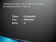 Nama: Syahpudin