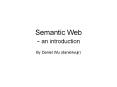 Semantic Web - an introduction PowerPoint PPT Presentation