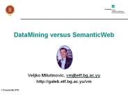DataMining versus SemanticWeb