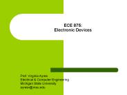 ECE 875: Electronic Devices