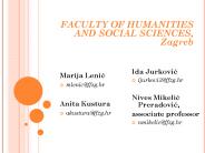 FACULTY OF HUMANITIES AND SOCIAL SCIENCES, Zagreb