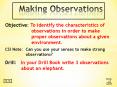 Making Observations PowerPoint PPT Presentation