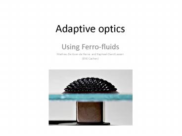 Adaptive optics