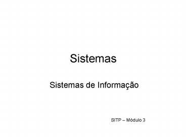 Sistemas