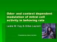 Odor- and context dependent modulation of mitral cell activity in behaving rats PowerPoint PPT Presentation
