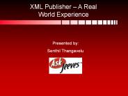 XML Publisher 
