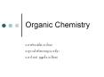 Organic Chemistry PowerPoint PPT Presentation