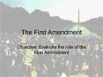 The First Amendment PowerPoint PPT Presentation
