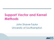 Support Vector and Kernel Methods