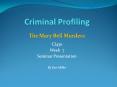 Criminal Profiling PowerPoint PPT Presentation