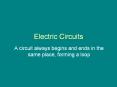 Electric Circuits PowerPoint PPT Presentation