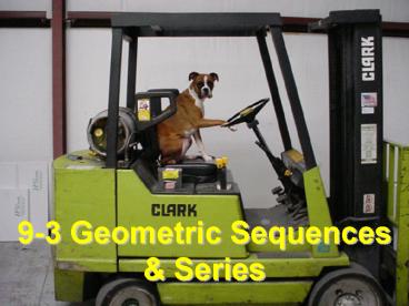 9-3 Geometric Sequences