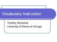 Vocabulary Instruction PowerPoint PPT Presentation