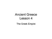 Ancient Greece Lesson 4