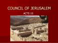 COUNCIL OF JERUSALEM PowerPoint PPT Presentation