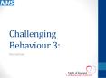 Challenging Behaviour 3: PowerPoint PPT Presentation