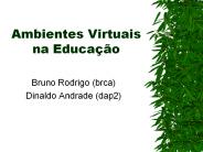 Ambientes Virtuais na Educa