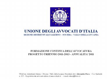 UDAI  FORMAZIONE CONTINUA DELL